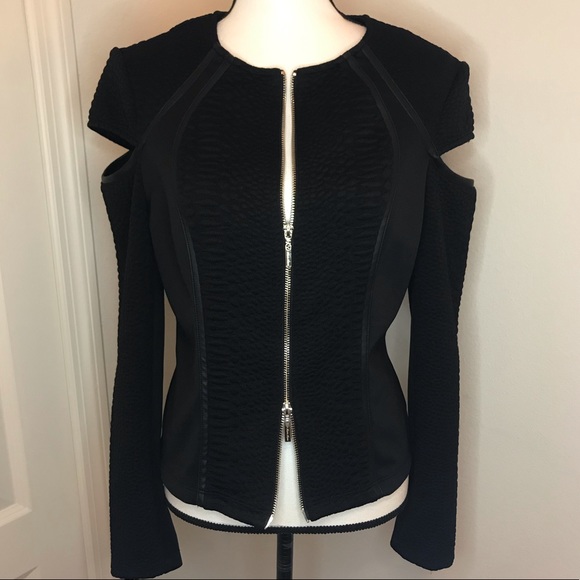 Bisou Bisou Jackets & Blazers - Cold- Shoulder Jacket